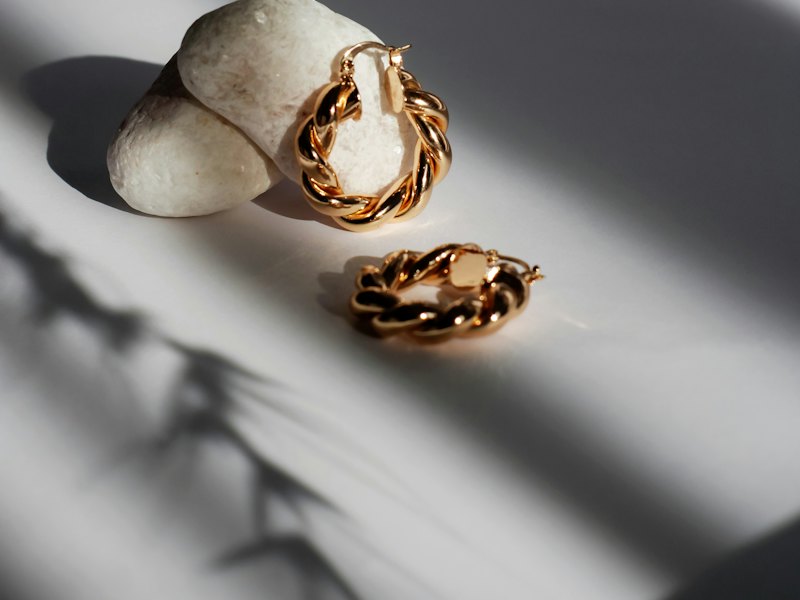 Gold earrings